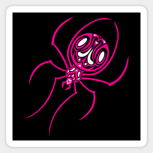 Pink and White Tribal / Tattoo Art Spider Sticker